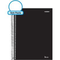 Caderno 01X1 Capa Dura Neutro Preto 96F sem Pauta