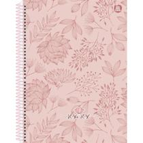 Caderno 01X1 Capa Dura Rosa Rose 80F