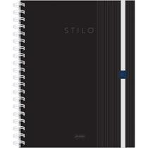Caderno 01X1 Capa Dura Stilo Neo Preto 80 Folhas
