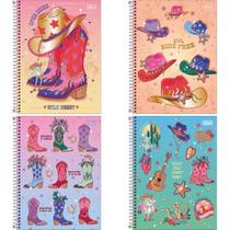 Caderno 01X1 Capa Dura West Girl 80Fls Caderno 01X1 Capa Dura West Girl 80Fls