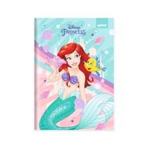 Caderno 1/4 Brochura Capa Dura Princesas Ariel 80 fls Spiral Caderno 1/4 Brochura Capa Dura Princesas Ariel 80 fls Spiral