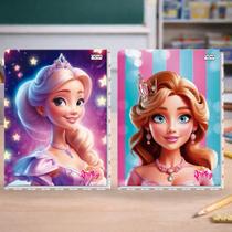 Caderno 1/4 Brochura Princy 96 Folhas Capa Dura Menina