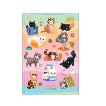 Caderno 1/4 C.D. 80 Folhas Tilibra - Purrfect Cats 5