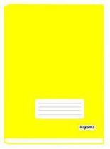 Caderno 1/4 capa dura 96 folhas amarelo Kajoma
