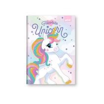 Caderno 1/4 Capa Dura Brochura Fantasy Unicorn 80 Folhas Spiral