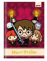Caderno 1/4 Capa Dura Costurado 80 Folhas Warner Harry Potter Charms Spiral - PT 1 UN