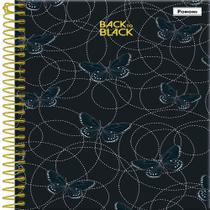 Caderno 1/4 capa dura espiral back to blac K 80 folhas Caderno 1/4 capa dura espiral back to blac K 80 folhas