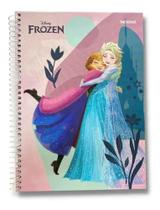 Caderno 1/4 Capa Dura Espiral Frozen 80 folhas Capas Sortidas