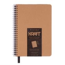 Caderno 1/4 Cicero Kraft Pontado 14x21