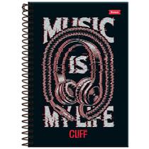 Caderno 1/4 Esp 160fls Cliff Masculino Music Life Foroni