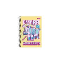 Caderno 1/4 Espiral Minecraft 80 Folhas FORONI Caderno 1/4 Espiral Minecraft 80 Folhas FORONI