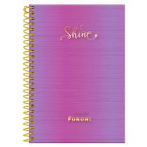 Caderno 1/4 espiral pautado 80 fls Shine Foroni Caderno 1/4 espiral pautado 80 fls Shine Foroni