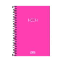 Caderno 1/4 Tilibra Espiral Sem Pauta 80 Folhas Neon Rosa