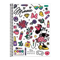 Caderno 1 Matéria 60Fls Minnie Vintage Branco Foroni
