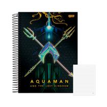 Caderno 1 Matéria 80fls Aquaman 2 Preto Jandaia