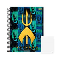Caderno 1 Matéria 80fls Aquaman 2 Verde/Azul Jandaia
