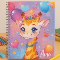 Caderno 1 Matéria com Adesivo 80 Folhas Amei Sortido