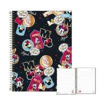 Caderno 1 Matéria Minnie Preto/Dourado 80Fls Tilibra