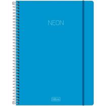 Caderno 1 Matéria Neon Azul 80 Folhas 302376 - Tilibra