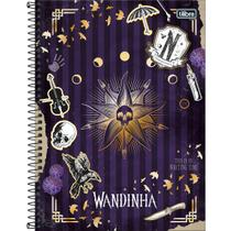 Caderno 1 x 1 Matéria Universitário Wandinha Espiral Capa Dura 80 folhas Tilibra Ref: 348392