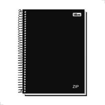 Caderno 10 Matérias 160 Folhas Zip Preto Tilibra Espiral Capa Dura Argolado Grande Anotações Pessoal