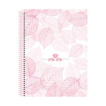 Caderno 10 Matérias 160FLS Capadura Rosa Rose - Sao Domingos