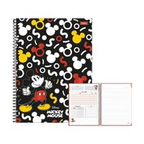 Caderno 10 Matérias 160Fls Disney Mickey Preto Foroni