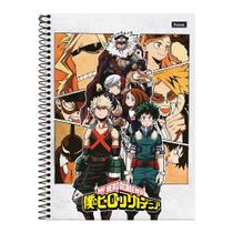 Caderno 10 Matérias 160Fls My Hero Academia Cinza Foroni