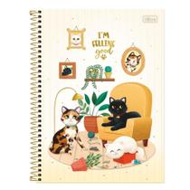 Caderno 10 Matérias Capa Dura Purrfect Cats c/160 Folhas Tilibra