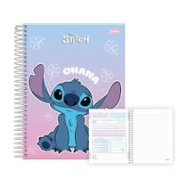 Caderno 10 Matérias Esp 160fls Disney Stitch Ohana Foroni