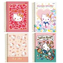 Caderno 10 Matérias Hello Kitty 160 Folhas Pauta Inteligente