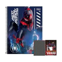 Caderno 10 Matérias Spider Man Miles Azul 160fls Tilibra