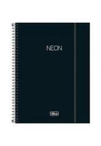 Caderno 10M 160Fls Esp. Neon Preto - 302465