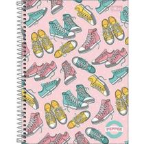 Caderno 10x1 2020 Pepper Feminino Rosa Tenis CD Tilibra