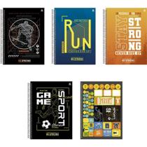 Caderno 10X1 Capa Dura BE STRONG 160 Folhas - Pacote com 04 Unidades Caderno 10X1 Capa Dura BE STRONG 160 Folhas - Pacote com 04 Unidades