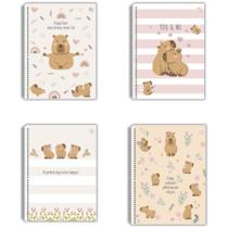 Caderno 10X1 Capa Dura Capycuties 160 Folhas (pacote com 4) Caderno 10X1 Capa Dura Capycuties 160 Folhas (pacote com 4)