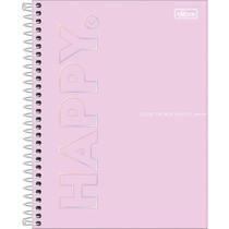 Caderno 10X1 Capa Dura Colegial HAPPY 160 Folhas - Pacote com 4