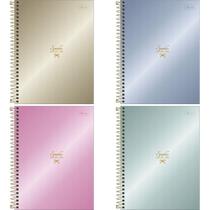 Caderno 10X1 Capa Dura Colegial WEST Village 160 Folhas Pacote com 04 1