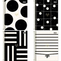 Caderno 10X1 Capa Dura Colegial WEST Village 160 Folhas Pacote com 04