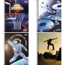 Caderno 10X1 Capa Dura FLIP+ 200 Folhas Masculino PCT.C/04