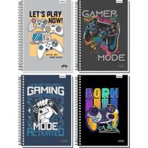 Caderno 10X1 Capa Dura Game OVER 160 Folhas