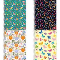 Caderno 10X1 Capa Dura Hit Feminino 160Fls 50G. Caderno 10X1 Capa Dura Hit Feminino 160Fls 50G.