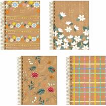 Caderno 10X1 Capa Dura KRAFT Color 160 Folhas - PCT com 04 -