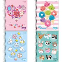 Caderno 10X1 Capa Dura Like+ 200 Folhas Feminino PCT.C/04 Caderno 10X1 Capa Dura Like+ 200 Folhas Feminino PCT.C/04