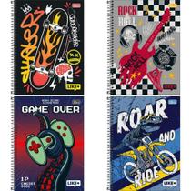 Caderno 10X1 Capa Dura Like+ 200 Folhas Masculino PCT.C/04 Caderno 10X1 Capa Dura Like+ 200 Folhas Masculino PCT.C/04