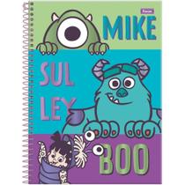 Caderno 10X1 Capa Dura Monstros S.A. 160 Folhas Pacote com 4