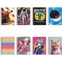 Caderno 10X1 Capa Dura ON Fleek 200 Folhas - PCT com 04 Caderno 10X1 Capa Dura ON Fleek 200 Folhas - PCT com 04
