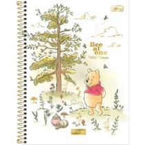 Caderno 10X1 Capa Dura Pooh 160 Folhas - Pacote com 4 Unidades