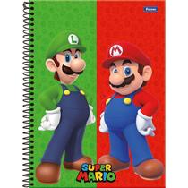 Caderno 10X1 Capa Dura Super Mário BROS 160FLS PCT com 04