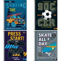 Caderno 12X1 Capa Dura HIT Masculino 192 Folhas 50G. PCT C/04 Caderno 12X1 Capa Dura HIT Masculino 192 Folhas 50G. PCT C/04